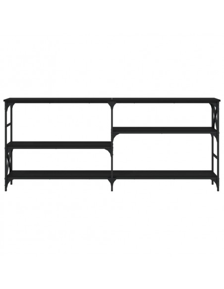 Tavolino Consolle Nero 180x29x76,5 cm in Legno Multistrato