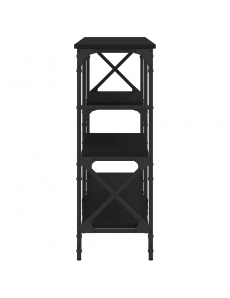 Tavolino Consolle Nero 180x29x76,5 cm in Legno Multistrato