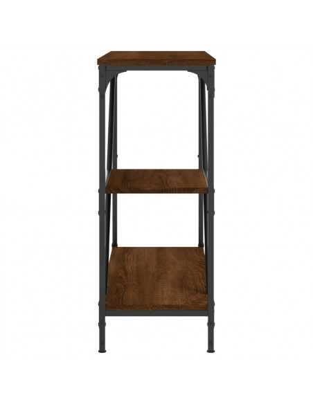 Tavolino Consolle Rovere Marrone 88,5x30x75cm Legno Multistrato