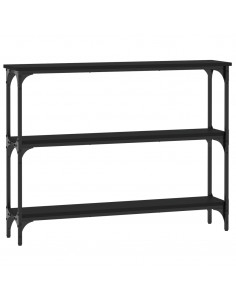 Tavolino Consolle Nero 100x22,5x75 cm in Legno Multistrato 2