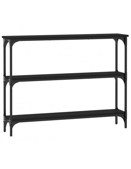 Tavolino Consolle Nero 100x22,5x75 cm in Legno Multistrato