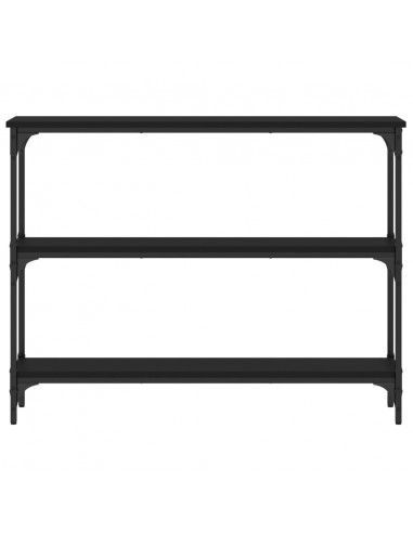 Tavolino Consolle Nero 100x22,5x75 cm in Legno Multistrato
