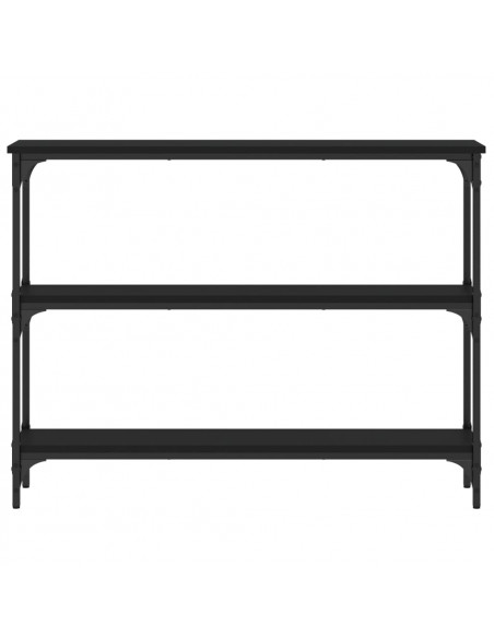 Tavolino Consolle Nero 100x22,5x75 cm in Legno Multistrato