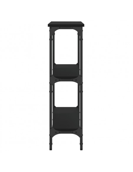 Tavolino Consolle Nero 100x22,5x75 cm in Legno Multistrato