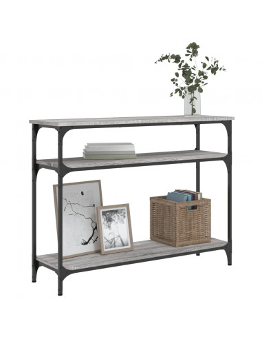 Tavolo Consolle Grigio Sonoma 100x29x75 cm in Legno Multistrato