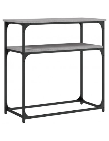 Tavolino Consolle Grigio Sonoma 75x35,5x75 cm Legno Multistrato