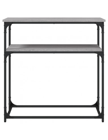 Tavolino Consolle Grigio Sonoma 75x35,5x75 cm Legno Multistrato