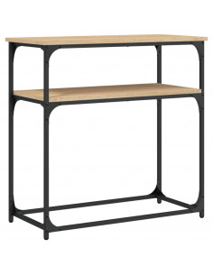 Tavolino Consolle Rovere Sonoma 75x35,5x75cm Legno Multistrato 2