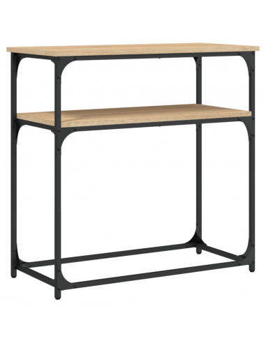 Tavolino Consolle Rovere Sonoma 75x35,5x75cm Legno Multistrato