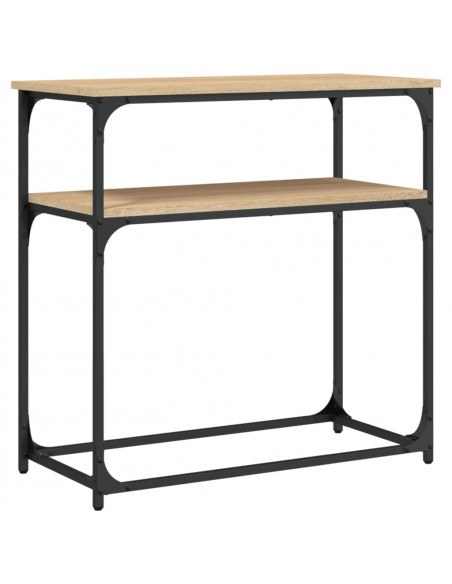 Tavolino Consolle Rovere Sonoma 75x35,5x75cm Legno Multistrato