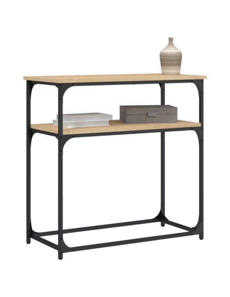 Tavolino Consolle Rovere Sonoma 75x35,5x75cm Legno Multistrato
