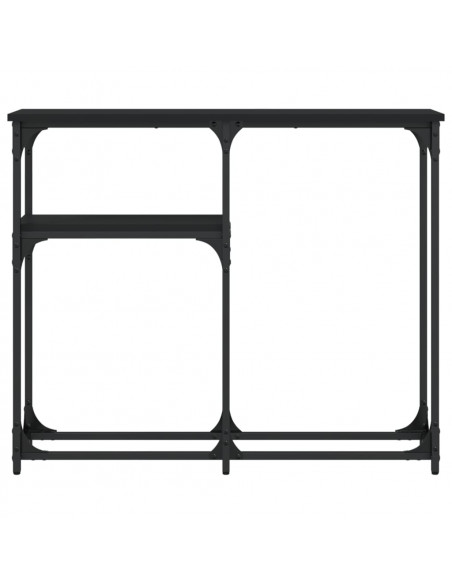 Tavolino Consolle Nero 90x22,5x75 cm in Legno Multistrato
