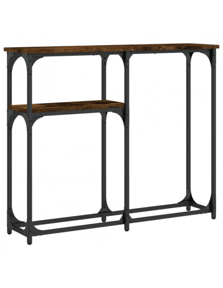Tavolino Consolle Rovere Fumo 90x22,5x75cm in Legno Multistrato
