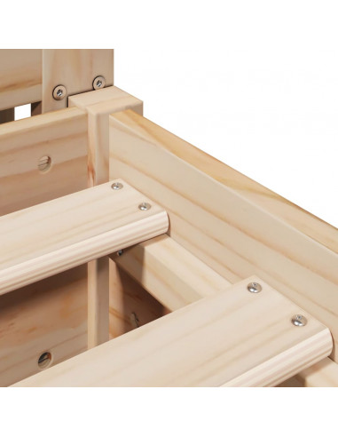 Letto senza Materasso 200x200 cm in Legno Massello di Pino