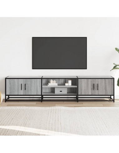 Mobile Porta TV Grigio Sonoma 180x35x41 cm in Truciolato