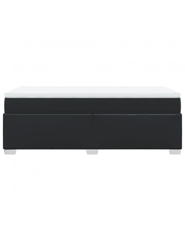 Giroletto a Molle con Materasso Nero 100x200 cm in Similpelle