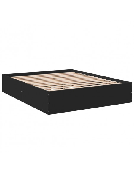 Giroletto Nero 160x200 cm in Legno Multistrato