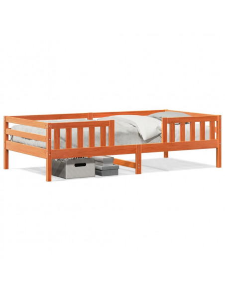 Giroletto Marrone Cera 90x200 cm in Legno Massello di Pino