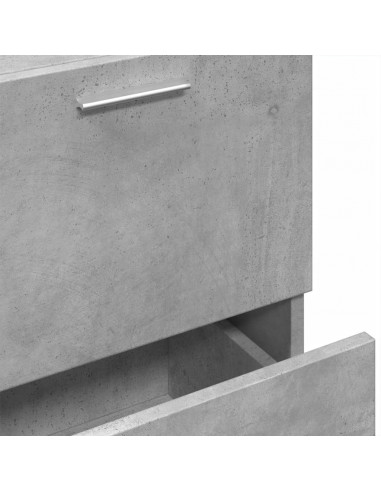 Mobile Lavabo Grigio Cemento 80x33x60 cm in Legno Multistrato