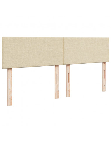 Giroletto a Molle con Materasso Crema 200x200 cm in Tessuto