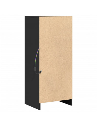 Credenza con LED Nera 42,5x34x100 cm in Legno Multistrato
