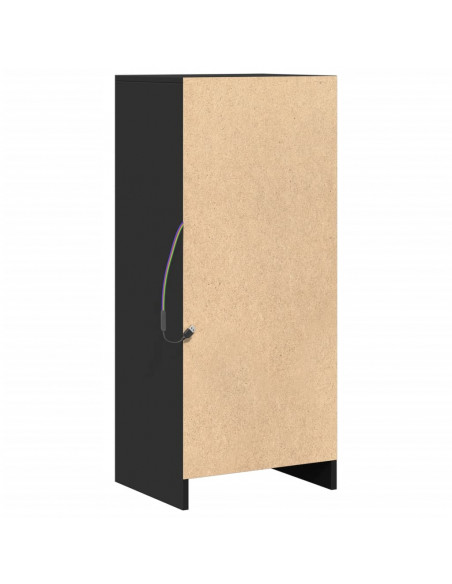 Credenza con LED Nera 42,5x34x100 cm in Legno Multistrato