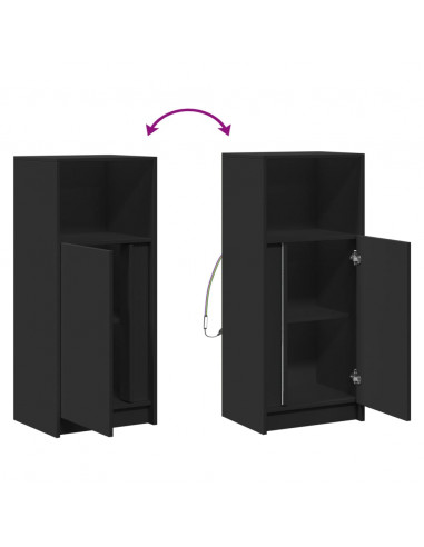 Credenza con LED Nera 42,5x34x100 cm in Legno Multistrato