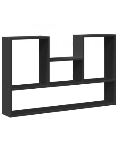 Scaffale a Parete Nero 99x15x60 cm in Truciolato