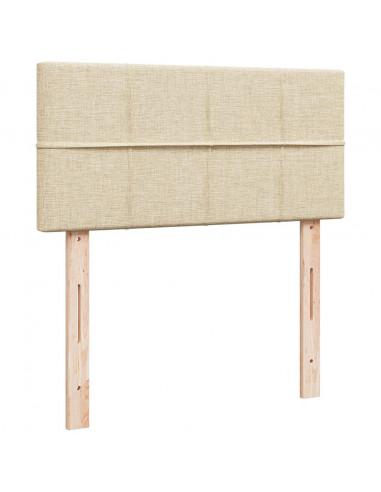 Giroletto a Molle con Materasso Crema 80x200 cm inTessuto