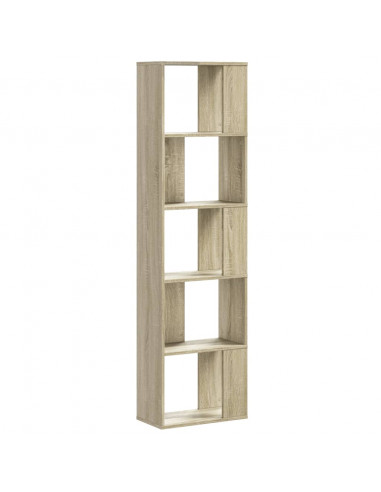 Libreria 5 Ripiani Rovere Sonoma 45x23,5x162,5cm Multistrato