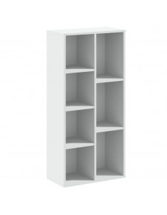 Libreria Bianca 50x25x105 cm in Legno Multistrato 2
