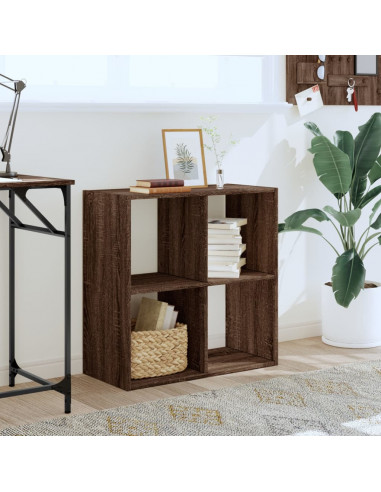 Libreria Rovere Marrone 68,5x32x68,5 cm in Legno Multistrato