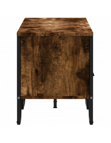 Mobile Porta TV Rovere Fumo 122x34x41 cm in Legno Multistrato