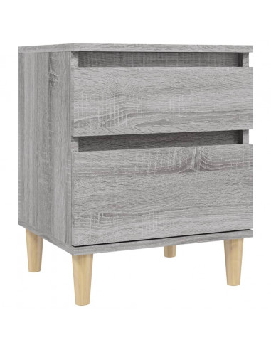 Comodino 2 pz Grigio Sonoma 40x35x50 cm