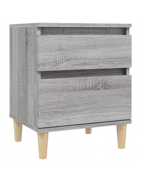 Comodino 2 pz Grigio Sonoma 40x35x50 cm
