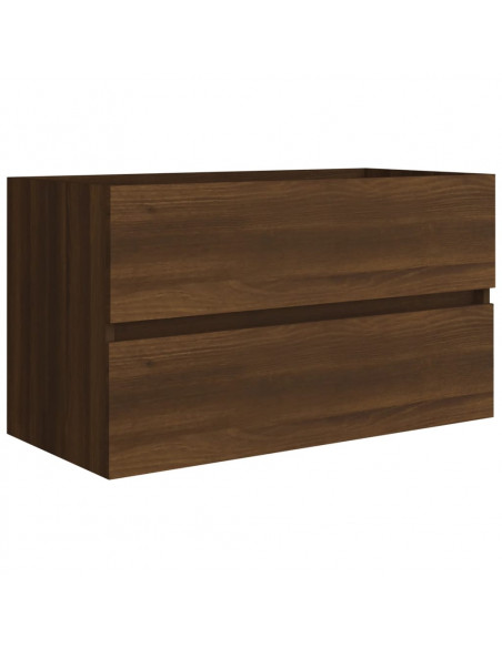 Mobile Lavabo Rovere Marrone 80x38,5x45 cm in Legno Multistrato