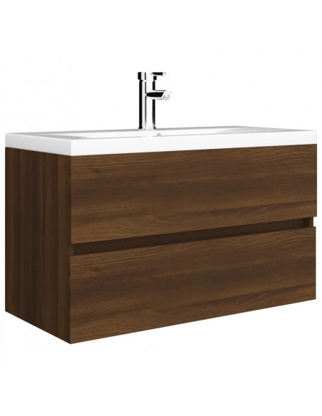 Mobile Lavabo Rovere Marrone 80x38,5x45 cm in Legno Multistrato