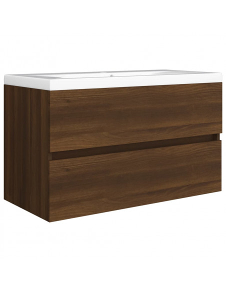 Mobile Lavabo Rovere Marrone 80x38,5x45 cm in Legno Multistrato