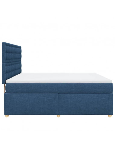 Giroletto a Molle con Materasso Blu 180x200 cm in Tessuto