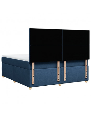 Giroletto a Molle con Materasso Blu 180x200 cm in Tessuto