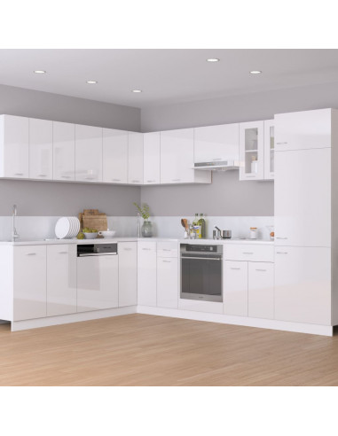 Mobile Angolare “Lyon” Bianco Lucido 75,5x75,5x81,5 cm