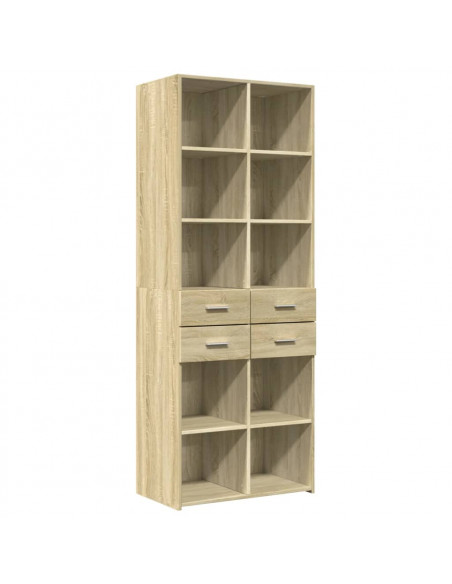 Credenza Rovere Sonoma 70x42,5x185 cm in Legno Multistrato