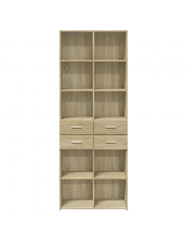 Credenza Rovere Sonoma 70x42,5x185 cm in Legno Multistrato