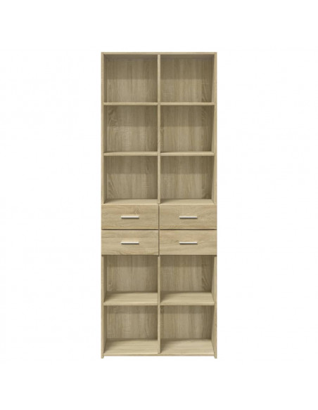 Credenza Rovere Sonoma 70x42,5x185 cm in Legno Multistrato