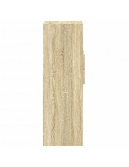 Credenza Rovere Sonoma 30x42,5x124 cm in Legno Multistrato