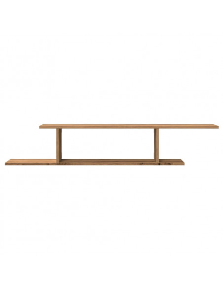 Scaffale TV Parete Rovere Artigianale 125x18x23 cm Truciolato