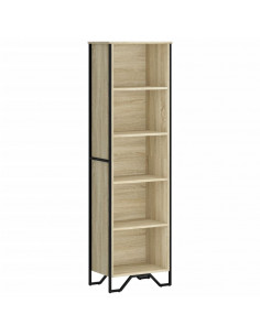 Libreria Rovere Sonoma 50x31x169 cm in Legno Multistrato 2