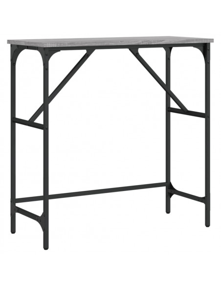 Tavolino Consolle Grigio Sonoma 75x32x75cm in Legno Multistrato