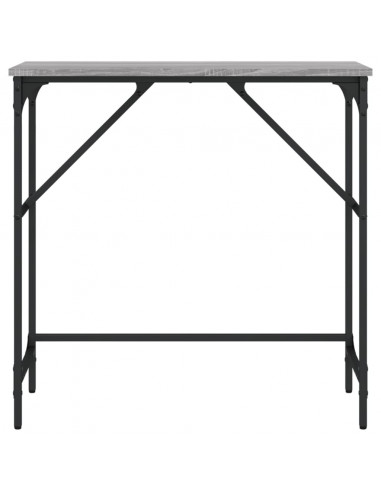 Tavolino Consolle Grigio Sonoma 75x32x75cm in Legno Multistrato
