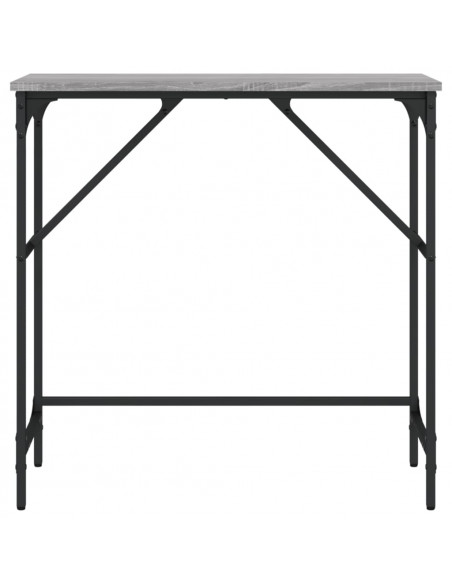 Tavolino Consolle Grigio Sonoma 75x32x75cm in Legno Multistrato